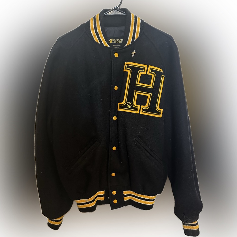 Vintage Black and Yellowjackets Varsity Jacket